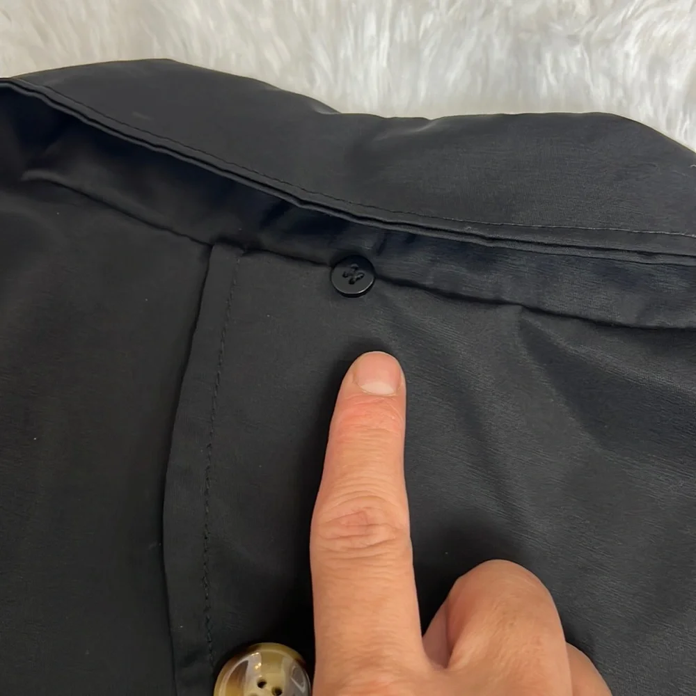 Madden‎ Girl Black Double-Breasted Trench Coat
